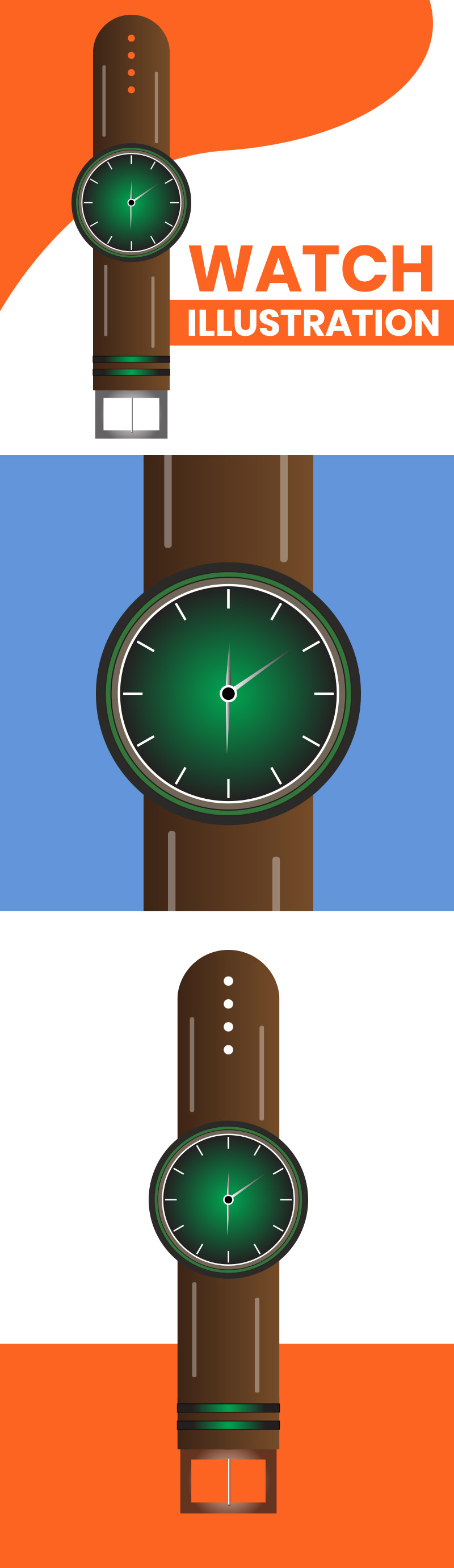 Ilustración de vector de reloj moderno | Icono de reloj - Características Imagen 1