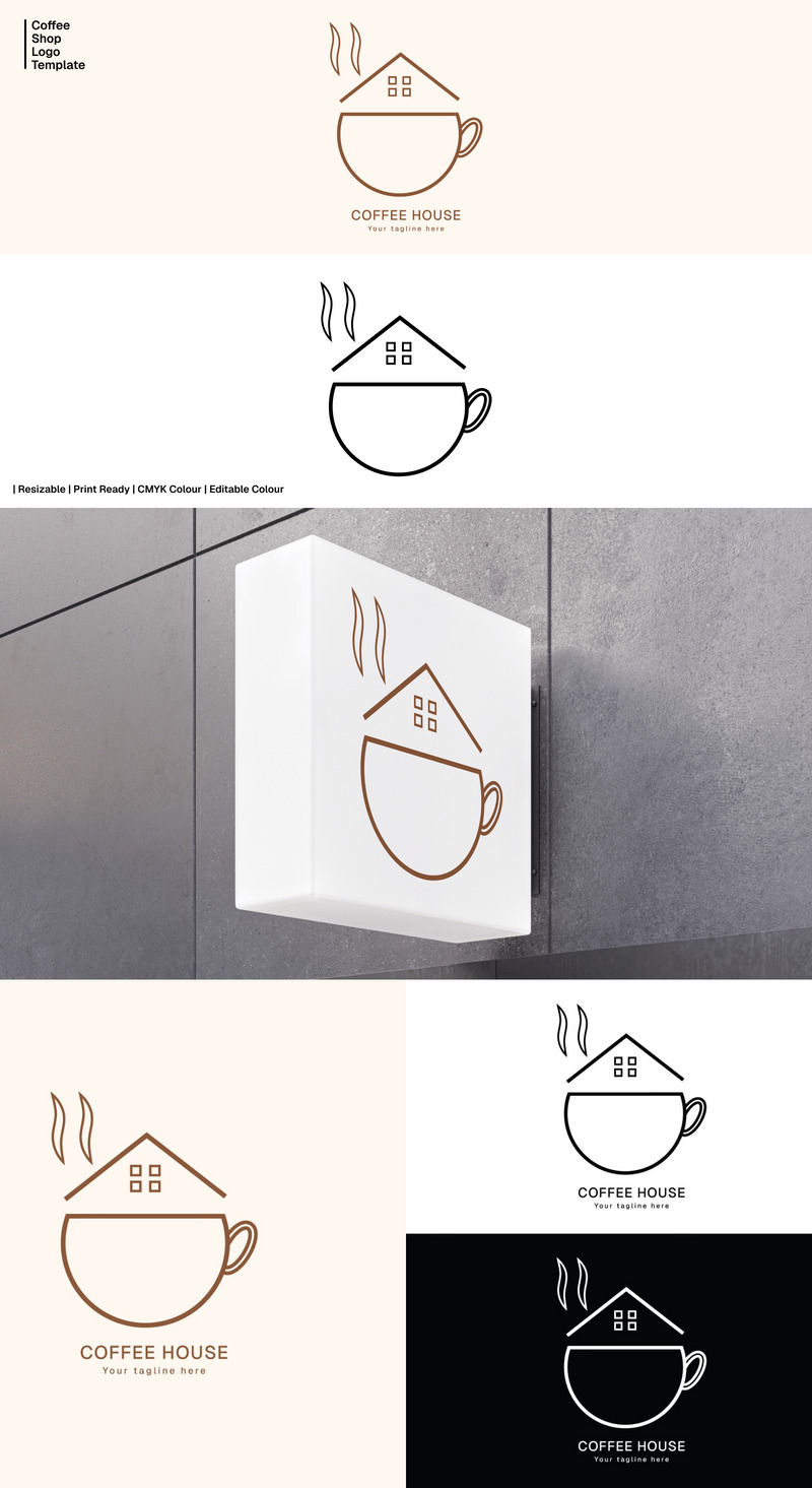 Minimalistisk kafélogotypmall - Features Image 1