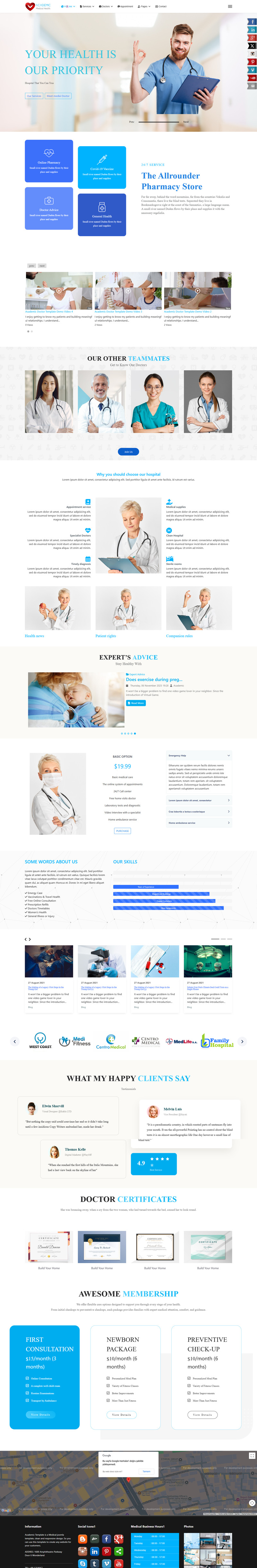 Plantilla Joomla6 para médicos y profesionales de la salud de JL Academic Doctor - Características Imagen 1