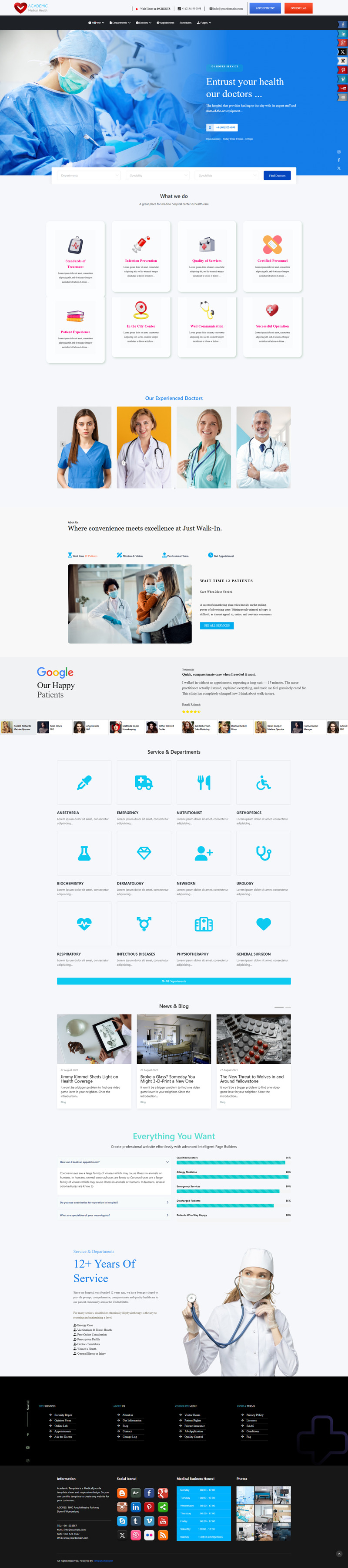 JL Academic Hospital Medizin & Gesundheit Joomla6-Vorlage - Eigenschaften Bild 1