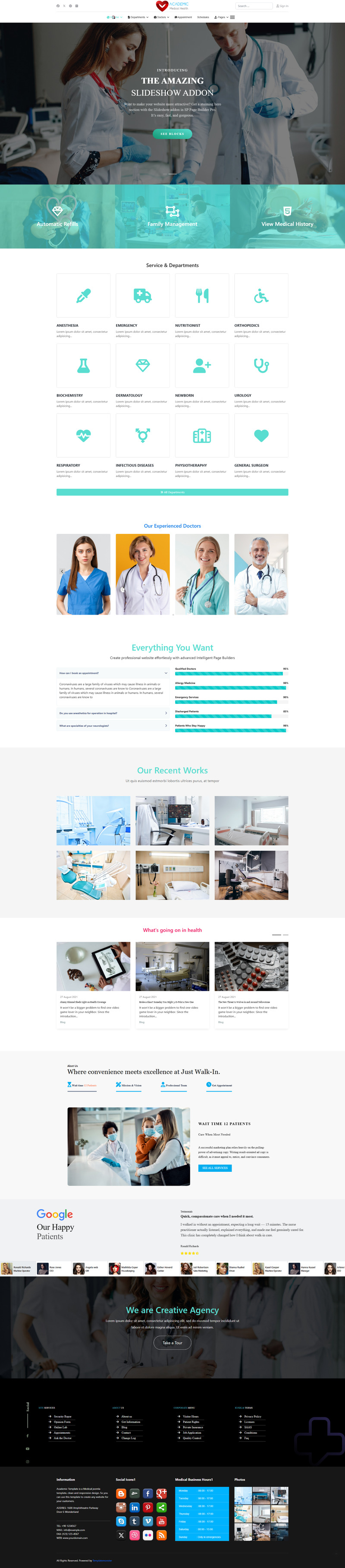 JL Academic Hospital Medizin & Gesundheit Joomla6-Vorlage - Eigenschaften Bild 2