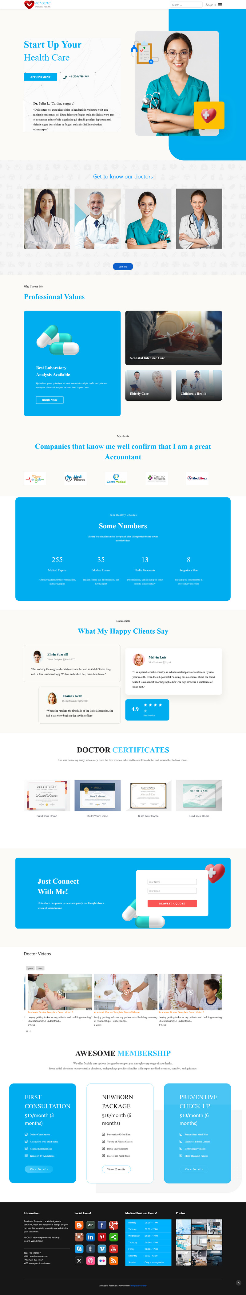 Plantilla Joomla6 para médicos y profesionales de la salud de JL Academic Doctor - Características Imagen 3