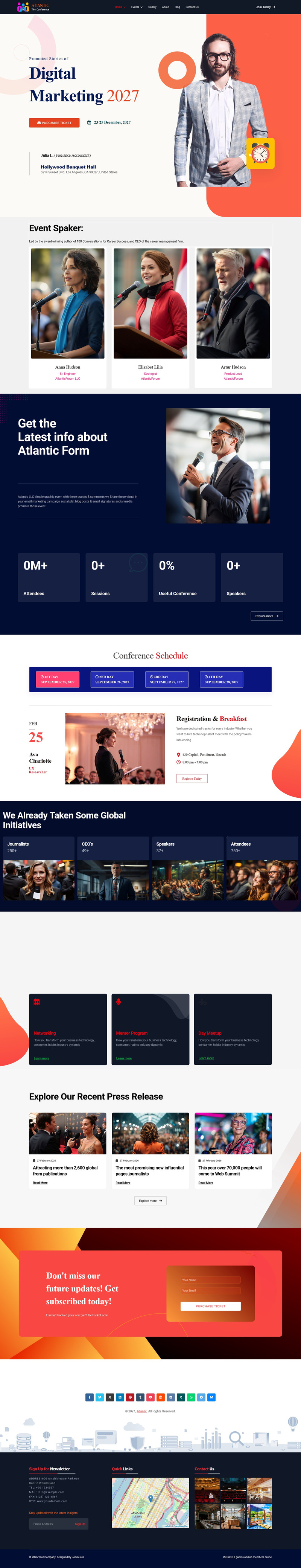 Modèle Joomla6 pour conférences et réunions JL Atlantic - Caractéristiques de l’image 2