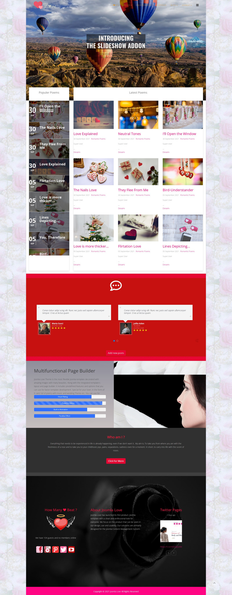 Romantic Love Joomla3 a Joomla4 Template - Features Image 4