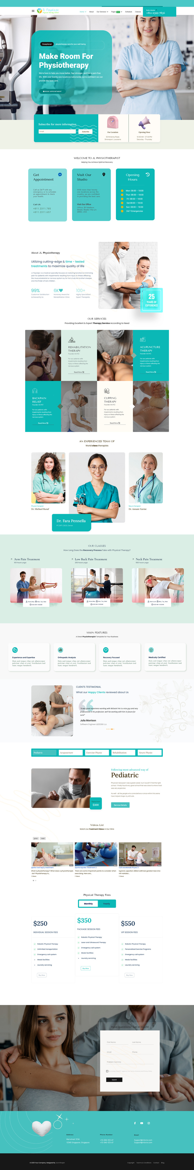 JL Fizyolojic Physiotherapie und PTR Medical Joomla Vorlage - Eigenschaften Bild 1