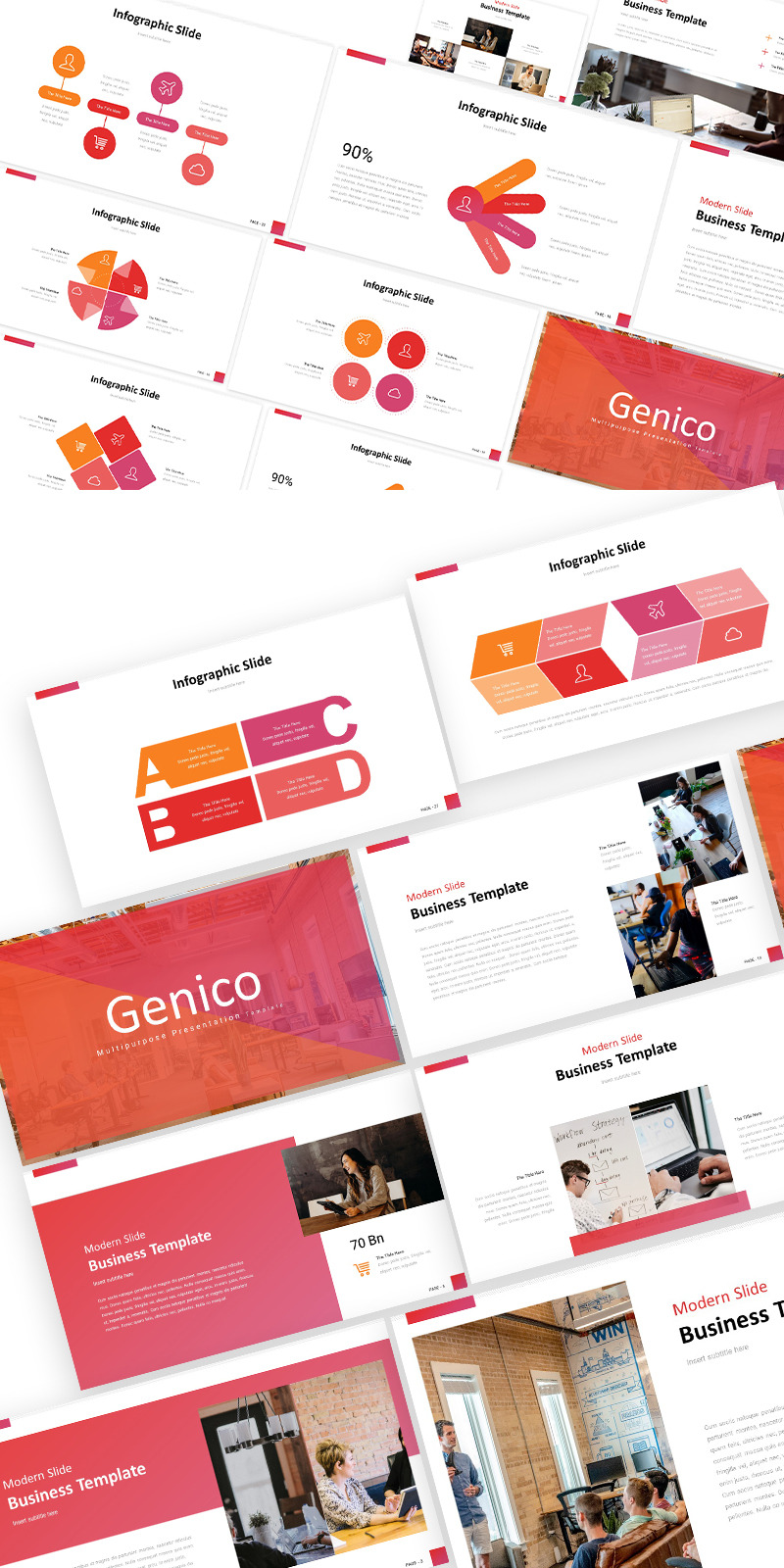 Modello Powerpoint multiuso Genico #310683 - TemplateMonster