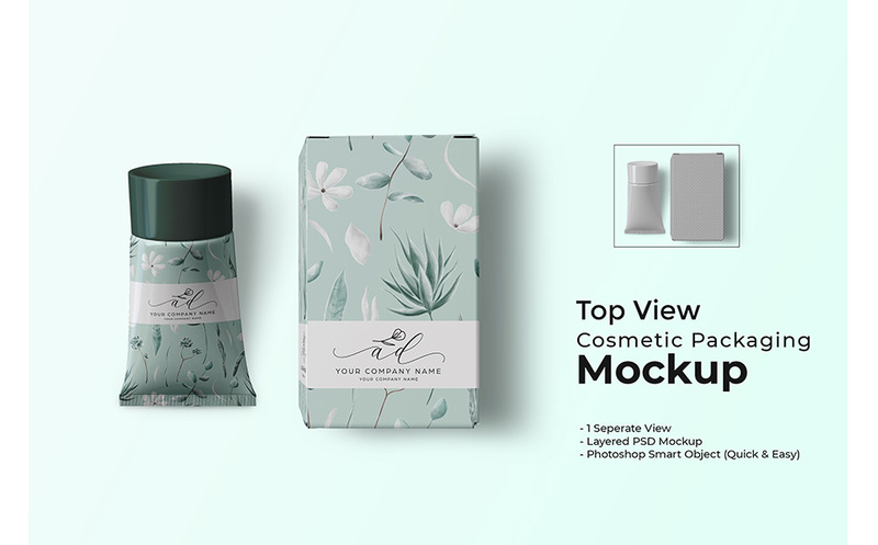 Cosmetic Tube Packaging Mockup - Features Image 1