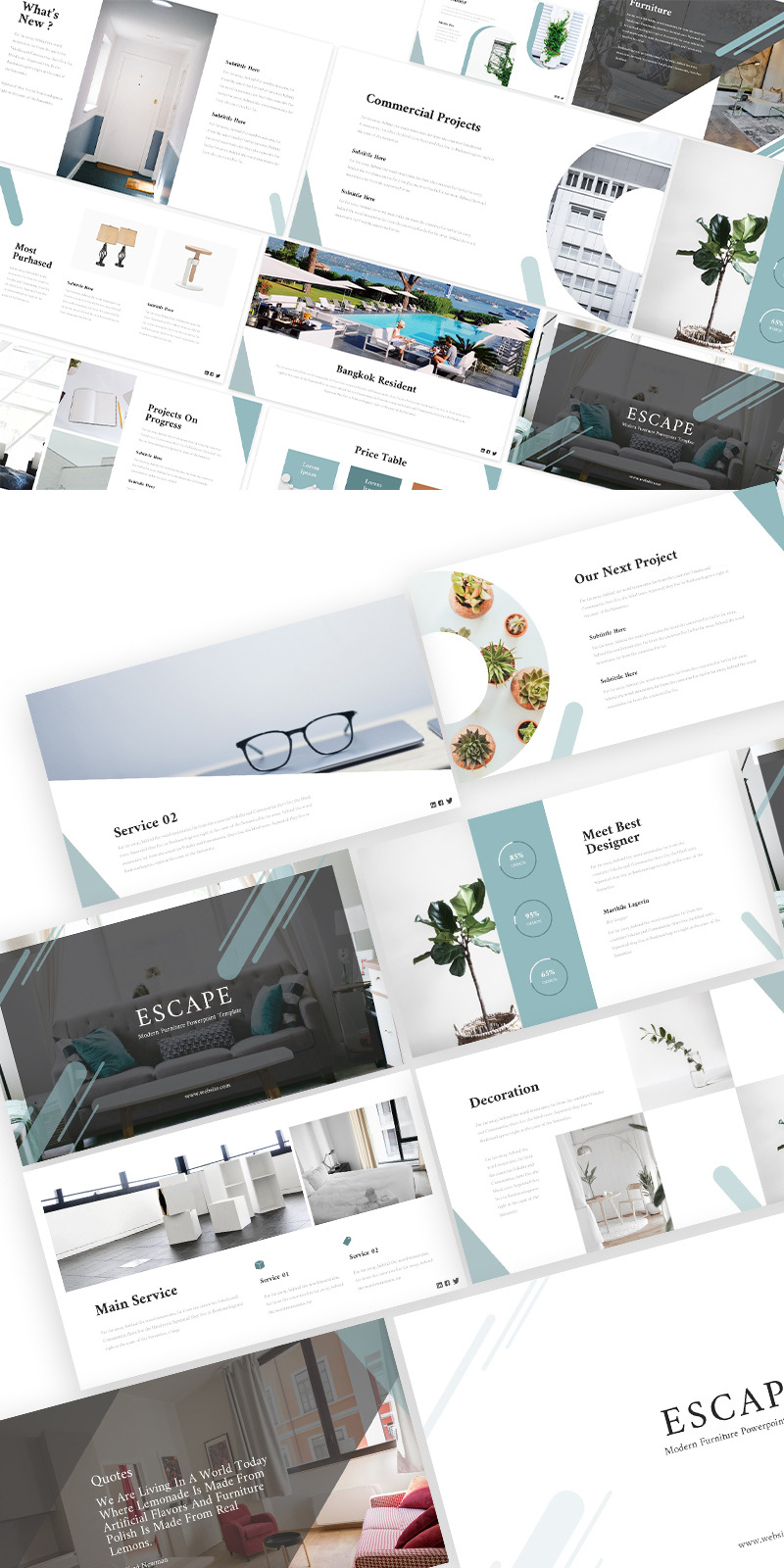 Escape Modern Furniture Google Slides Template - Features Image 1
