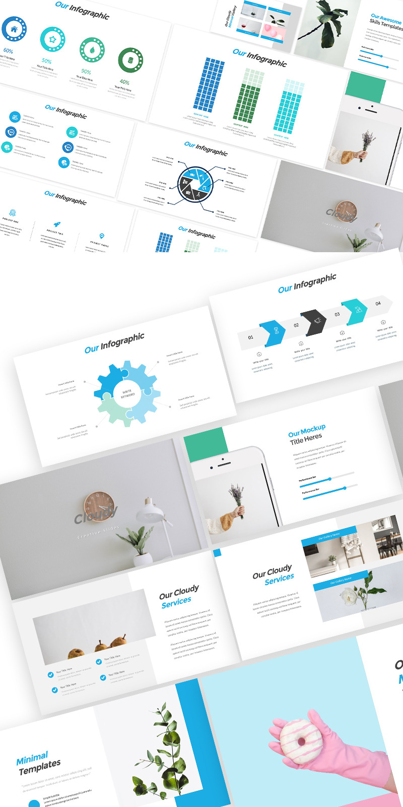 Cloudy Minimalist Google Slides Template TemplateMonster