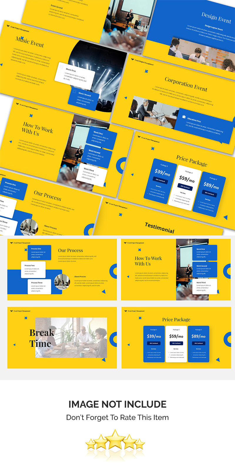 PowerPoint-sjabloon voor evenementproject - Features Image 1