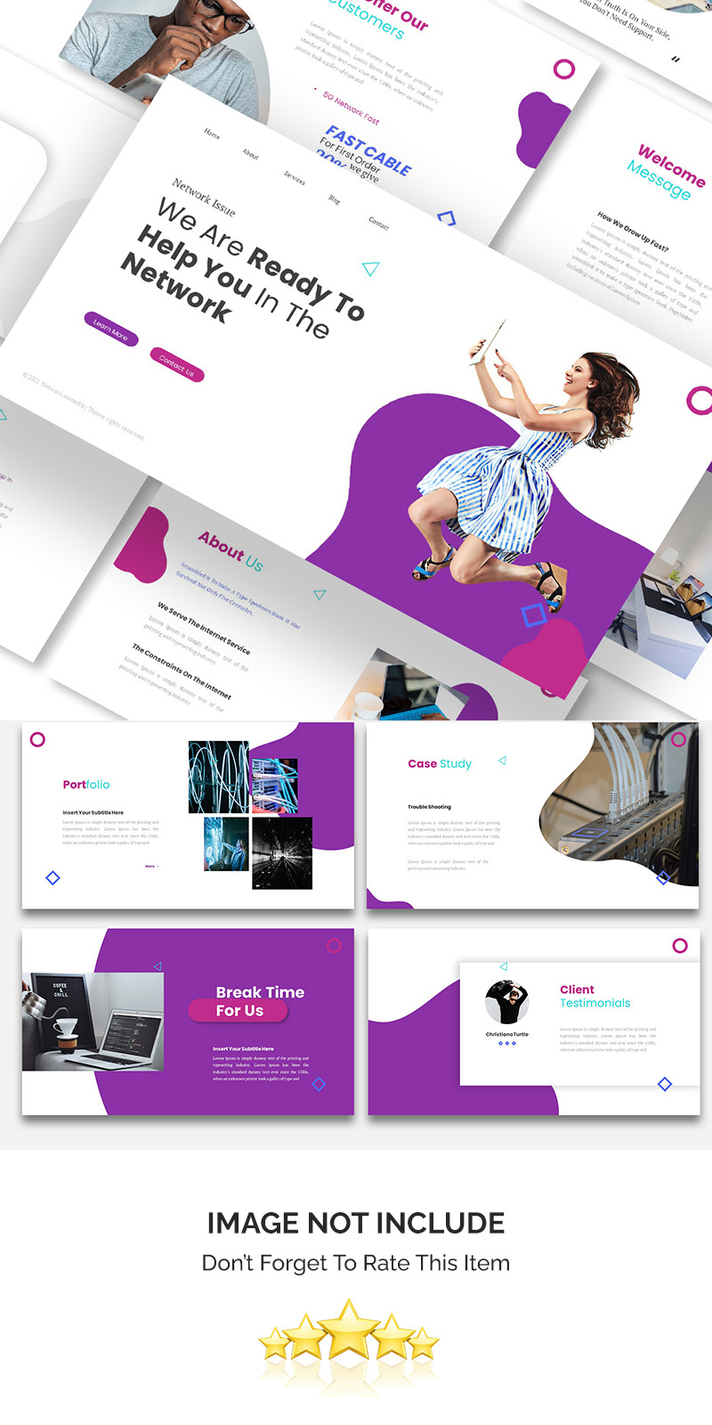 Проблема з мережею Шаблон Google Slides - Features Image 1
