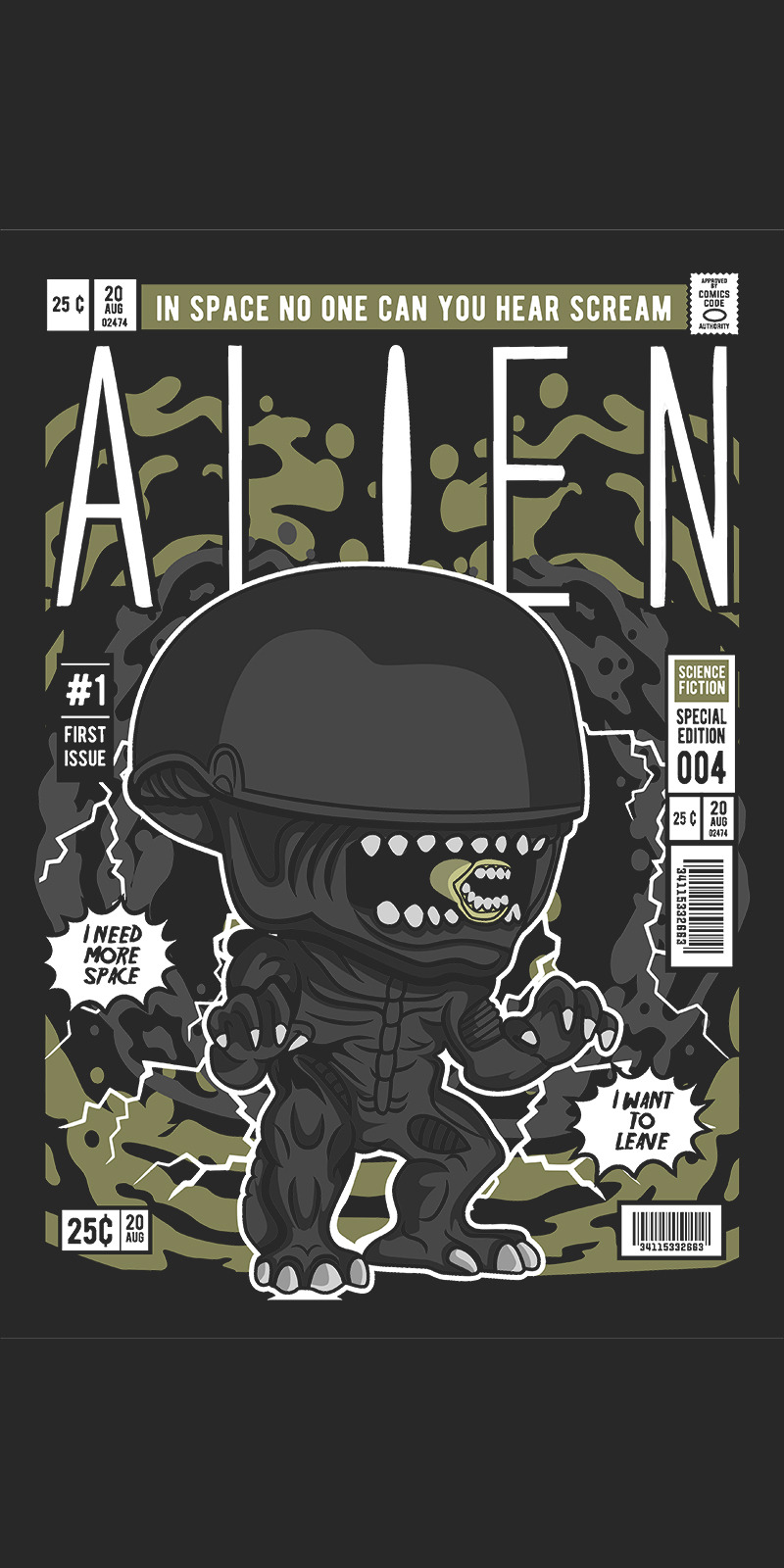 Alien Ilustrator T shirt Design - Features Image 1