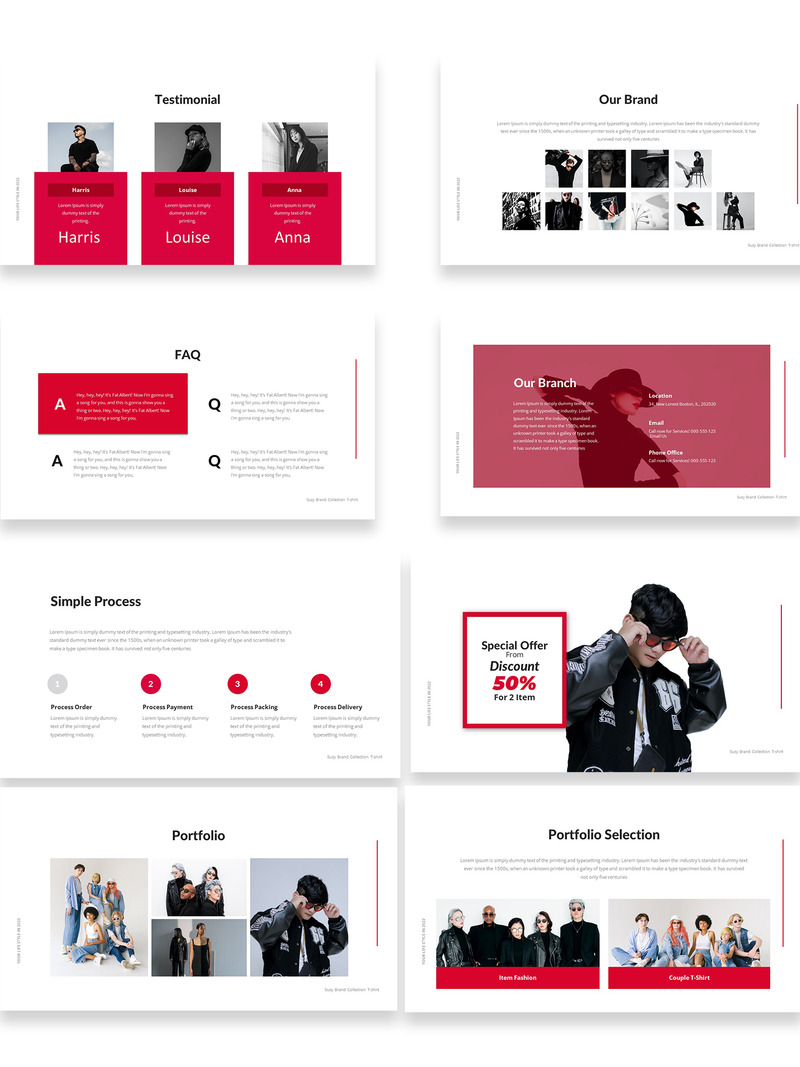 Modello Presentazioni Google del negozio di magliette - Caratteristiche Immagine 1