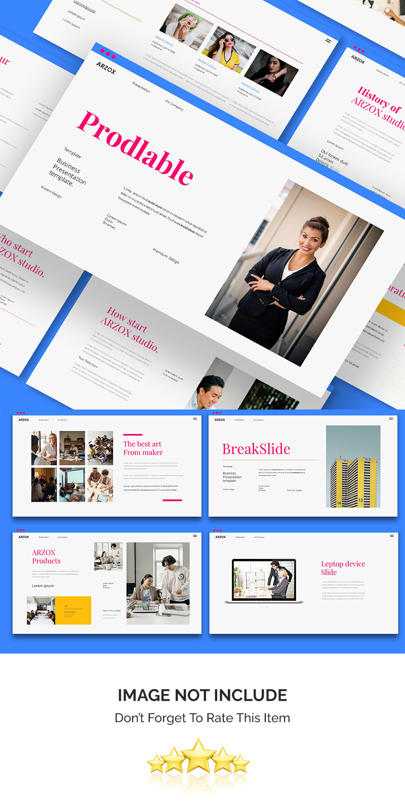 Azrox Business Presentation Powerpoint template - Features Image 1