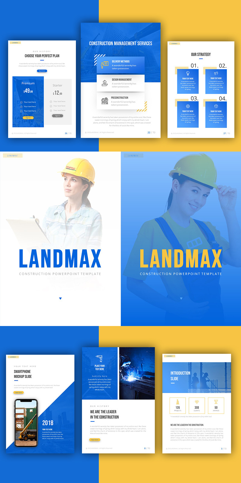 Landmax Bau A4 Hochformat Powerpoint-Vorlage - Eigenschaften Bild 1