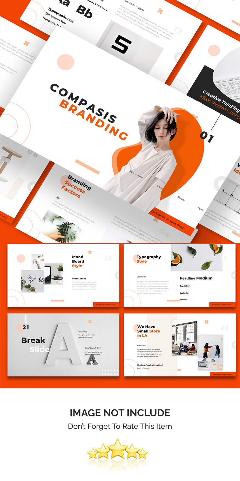 Modello PowerPoint di moda di marca Compass - Caratteristiche Immagine 1