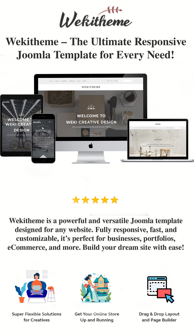 WEKITHEME - Багатоцільовий шаблон Joomla для Joomla 4 та 5 - Features Image 1