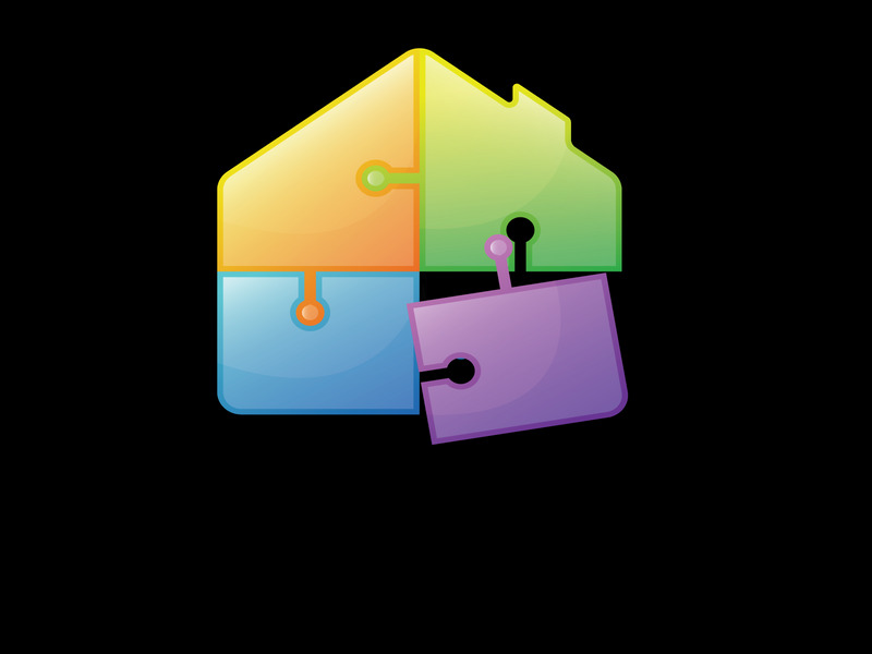 Home Puzzle Gradyanlı gayrimenkul logosu tasarımı - Features Image 1