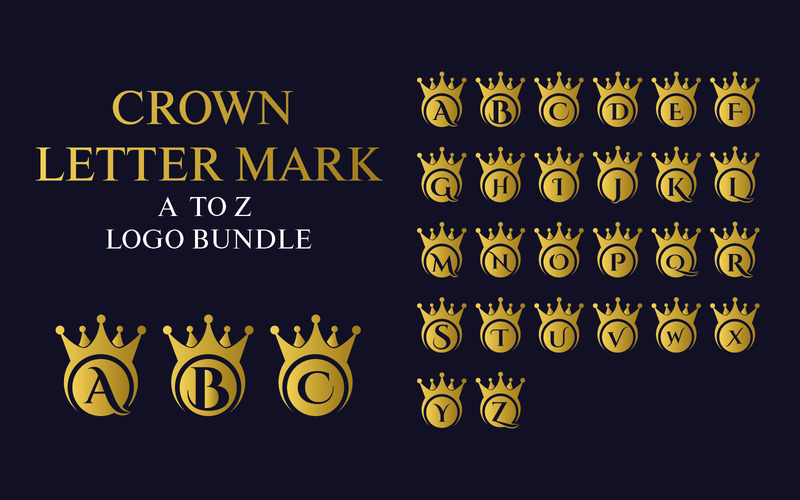 Crown lettering logo collection A to Z - Features Image 1