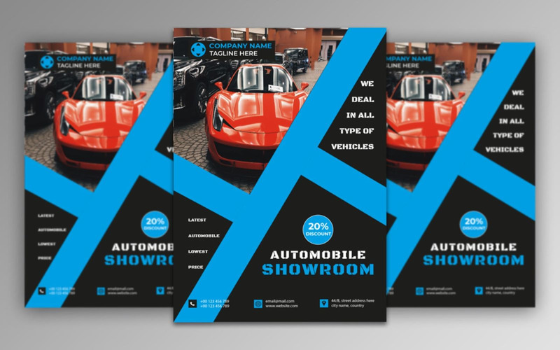 Sjabloon folder voor autoshowroom - Features Image 1