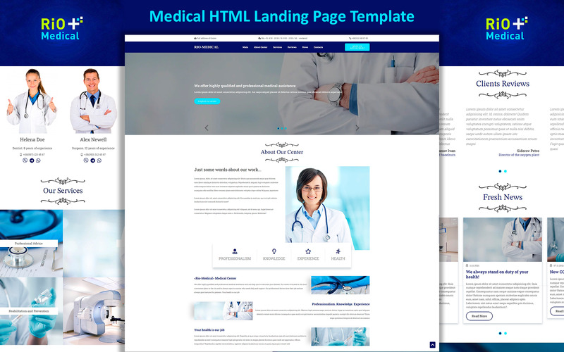 Rio-Medical - Medical HTML5 Landing Page Template - Features Image 1