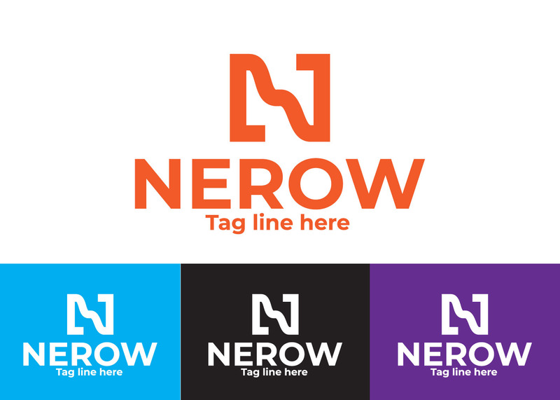 Nerow N Lettera Logo Design Modello - Caratteristiche Immagine 1