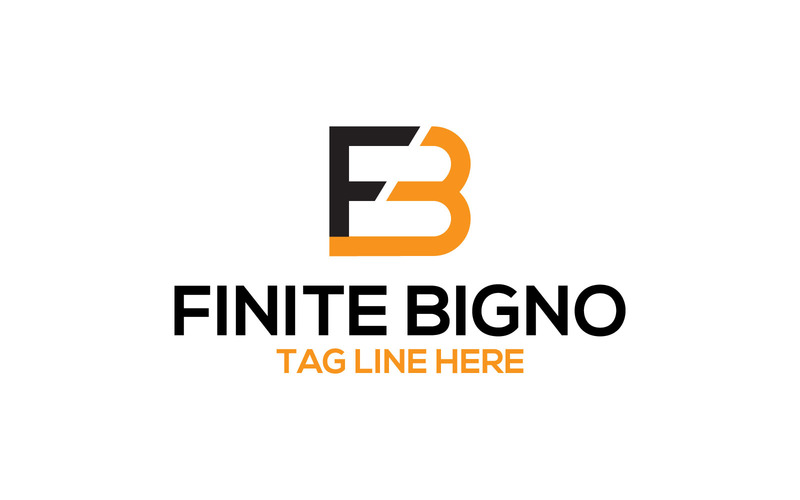Modèle de conception de logo de lettre finie Bigno FB - Caractéristiques de l’image 1