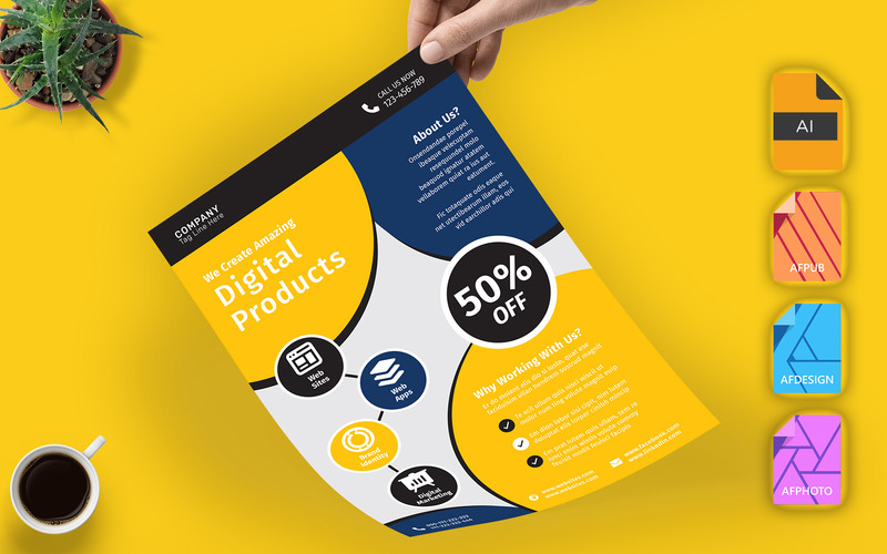 FREE Professional Flyer Design Illustrator and Affinity Designer - Features Image 3