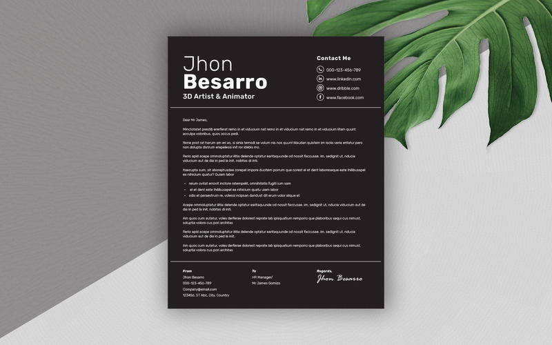 Professional Resume & Cover Letter Dark and Light - Features Image 4