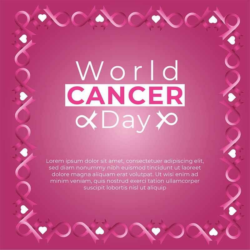 Modèle de publication rose sur les médias sociaux de la Journée mondiale contre le cancer - Caractéristiques de l’image 1