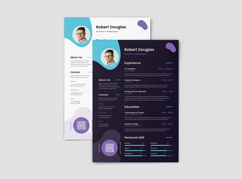Шаблон резюме Liquid Resume Темний режим - Features Image 2