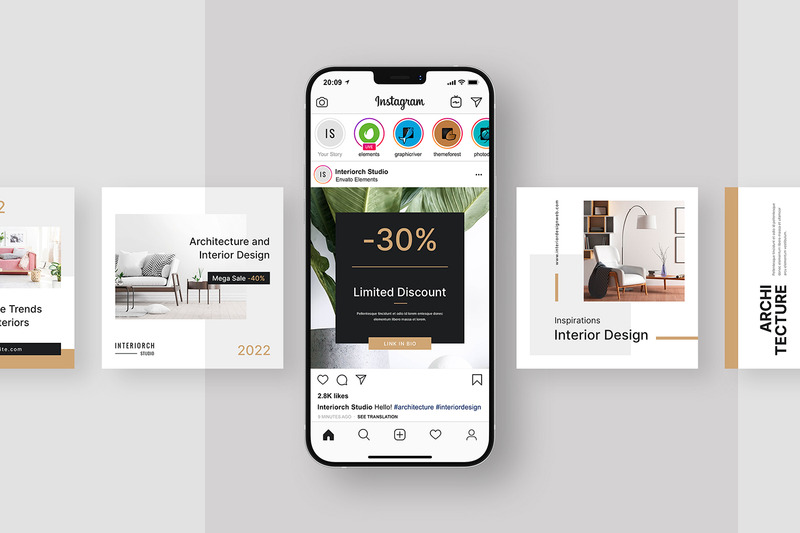 Interiorch – Instagram Post and Story Templates - Features Image 2