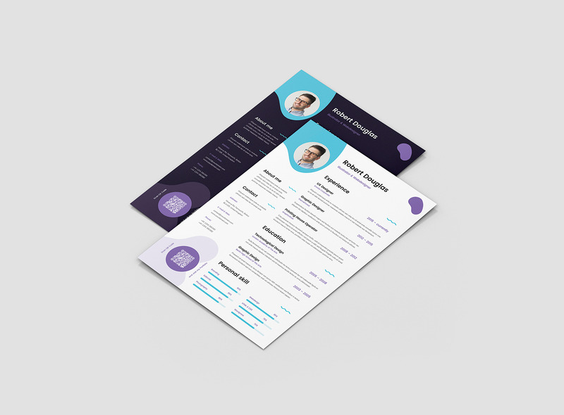 Шаблон резюме Liquid Resume Темний режим - Features Image 1