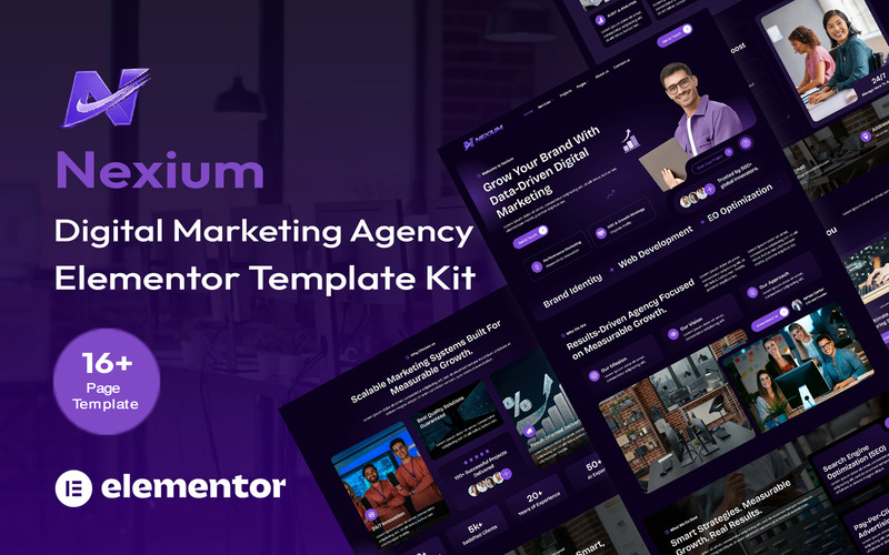 Nexium - Agenzia di marketing digitale Elementor Kit - Caratteristiche Immagine 1
