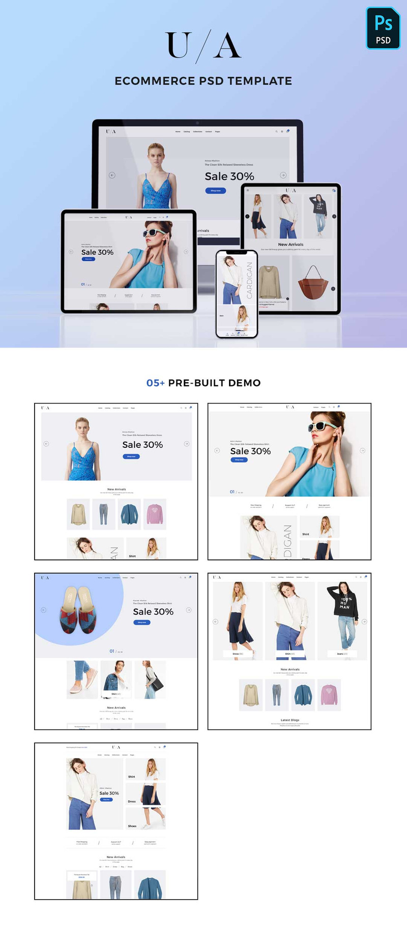 Ula - eCommerce PSD Template - Features Image 1