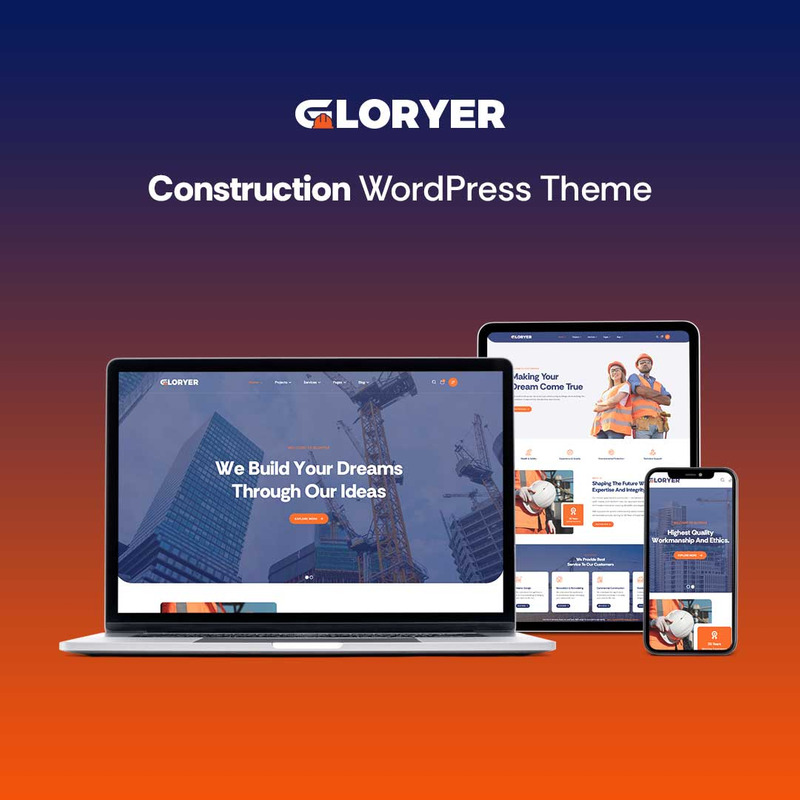 Gloryer - Construction WordPress Theme - Features Image 1