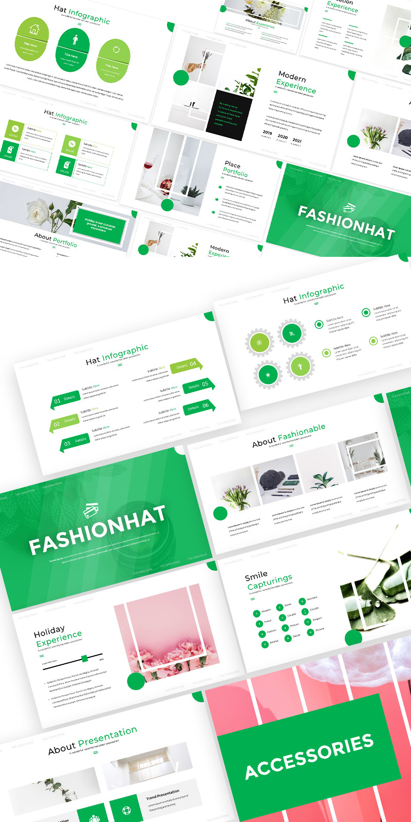 Fashion Hat Powerpoint Template 281926 TemplateMonster