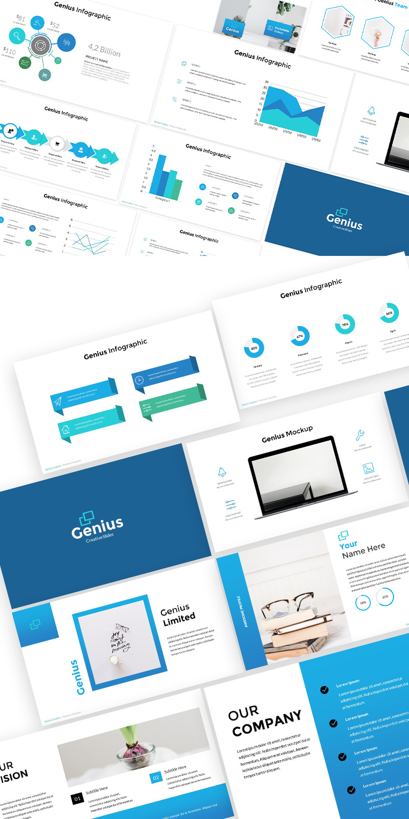 Modèle Powerpoint créatif de génie 288435 TemplateMonster