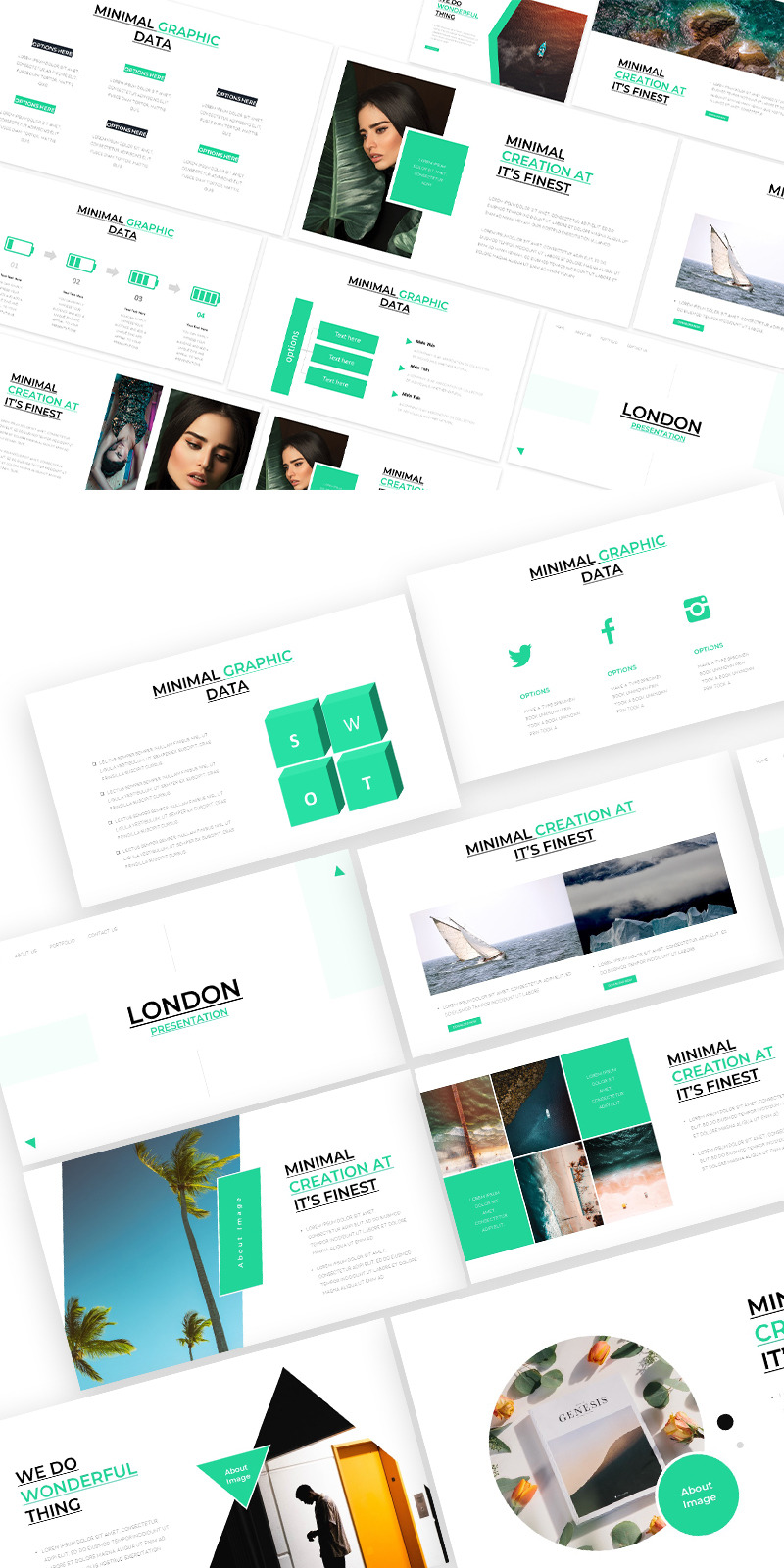 London Minimalist Powerpoint Template - Features Image 1