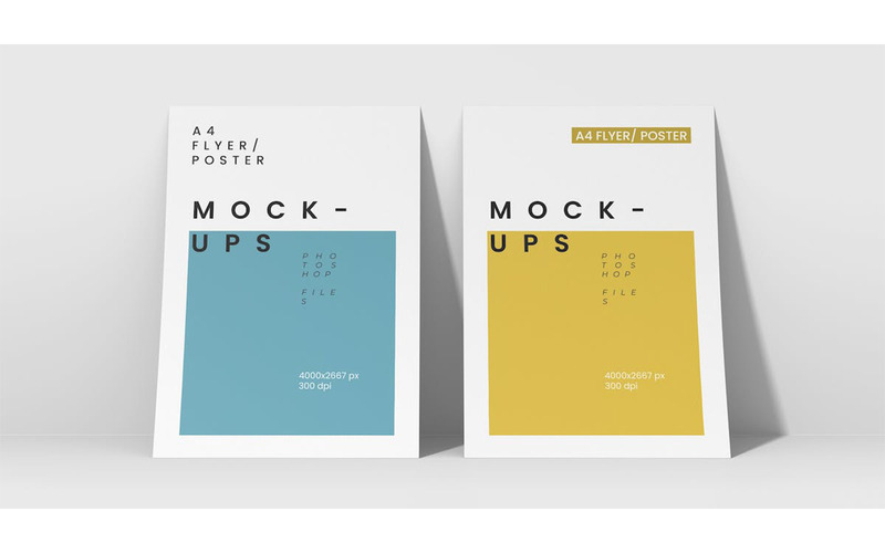 A4 Flyer Poster Mockups - A4 Flyer Poster Mockups - Features Image 1