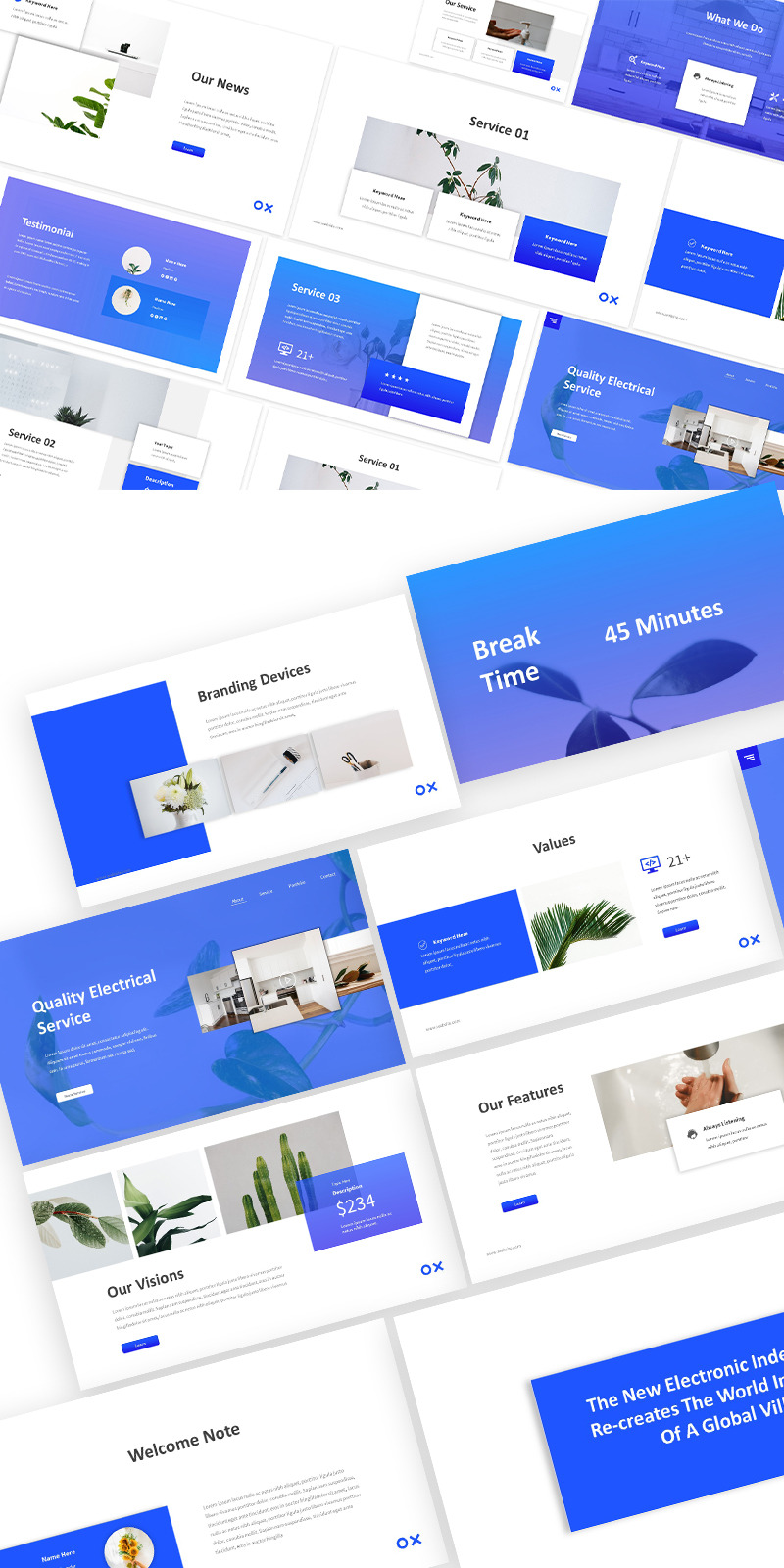 Electronic Service Google Slides Template - Features Image 1