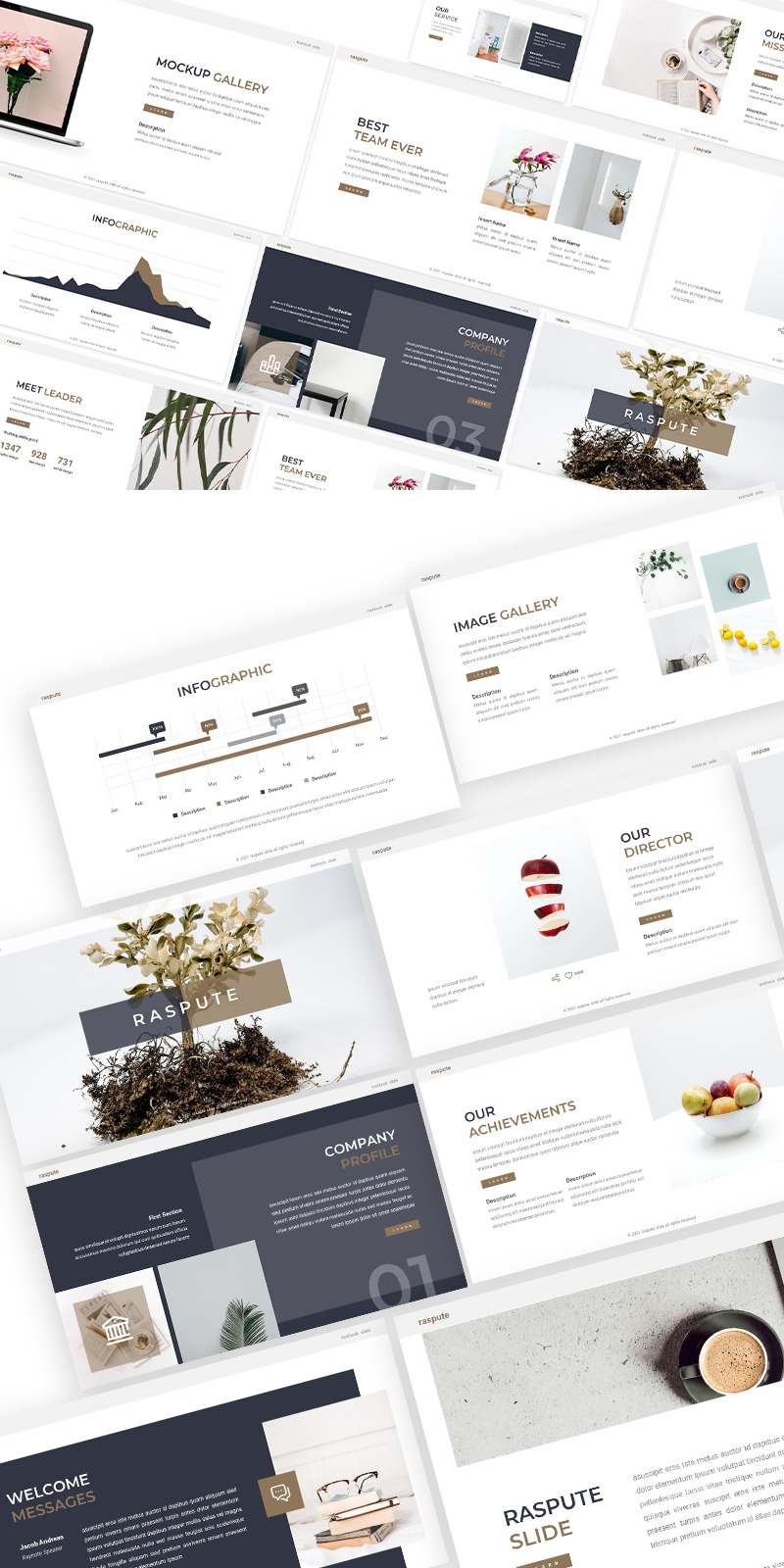 Шаблон слайдов Google Slides Lookbook Raspute - Features Image 1