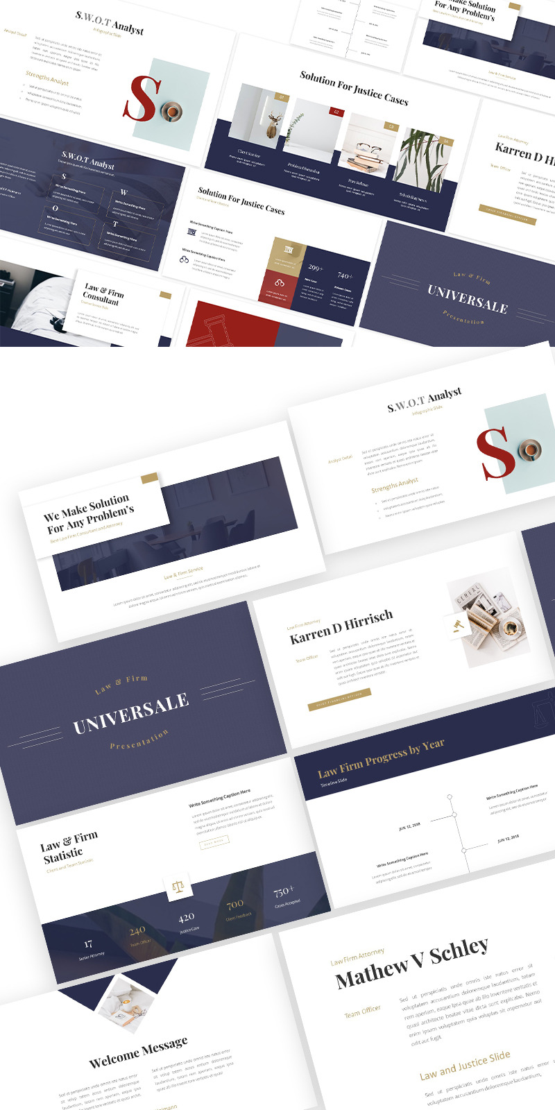 Modello di diapositive Google per studio legale e legale universale - Caratteristiche Immagine 1