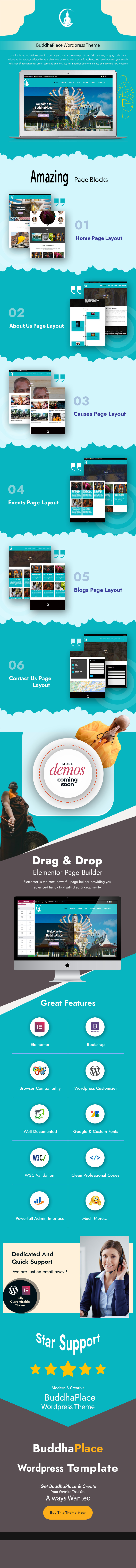 BuddhaPlace Buddhist Temple WordPress Template - Features Image 1