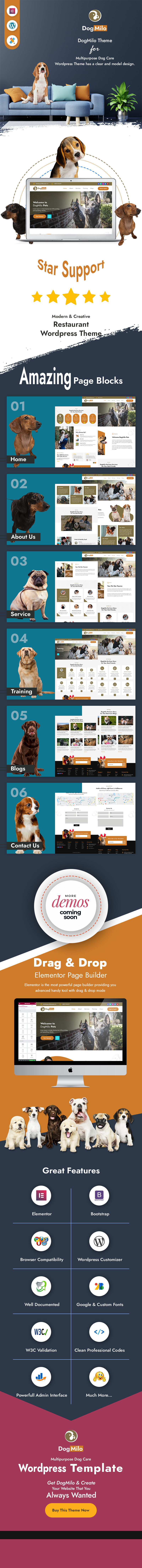 Motyw DogMilo WordPress Pielęgnacja psów - Obraz funkcji 1