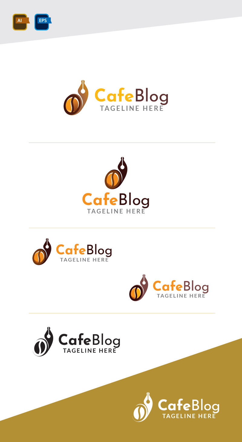 Cafe Blog Logo Design Template Vol 2 - Caratteristiche Immagine 1