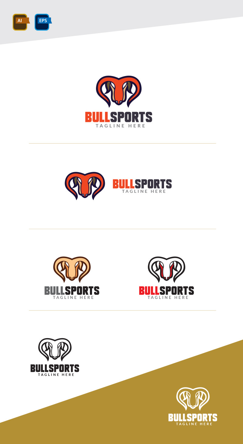 Spezielle Bull Sports Logo-Vorlage - Eigenschaften Bild 1