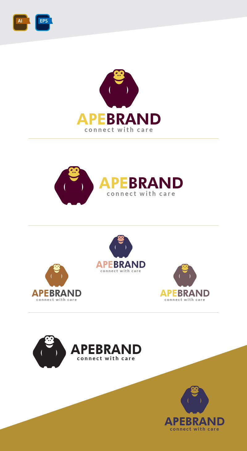 Plantilla de diseño de logotipo de marca Ape - Características Imagen 1