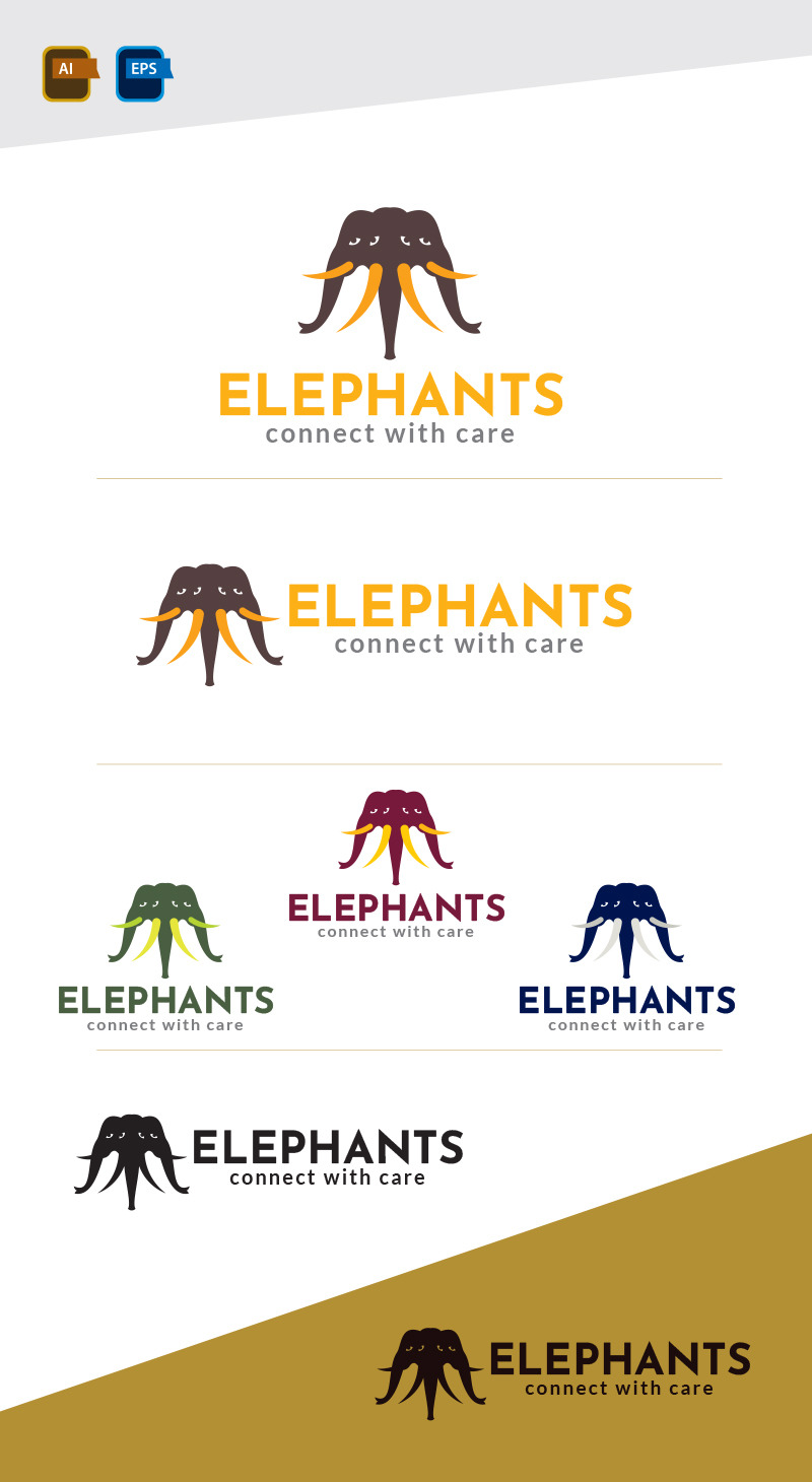 Elephants logo Design Template - Features Image 1