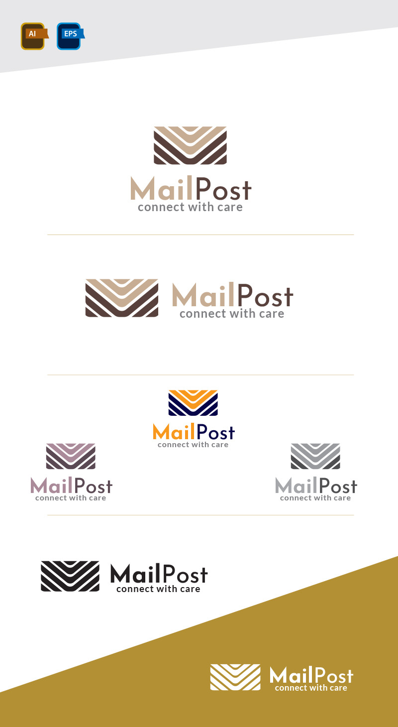 Modèle de conception de logo de poste de courrier - Caractéristiques de l’image 1